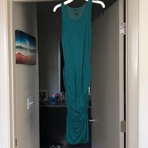 Green midi dress